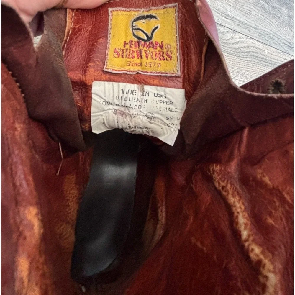 VTG Herman Survivors Work Boots 8.5 -9 Insulated 20 Degree Logger Gorp 70s 80s